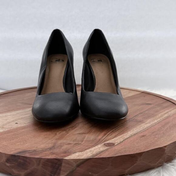 Gianni Bini Shoes Womens Size 6 Black Block Heel Pumps Chunky Round Toe Dress - Picture 4 of 11